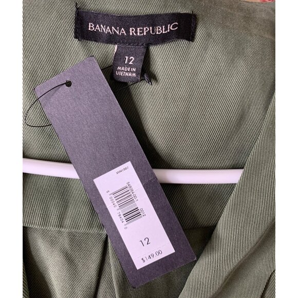 Banana Republic Green Tencel Sleeveless Wrap Jumpsuit Size 12 RO10236 NWT $149 - Picture 7 of 14